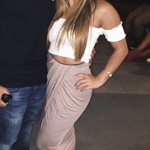 Off the shoulder crop top